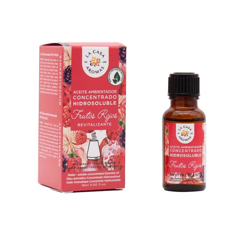 ACEITE CONCENTRADO HIDROSOLUBLE FRUTOS ROJOS 15 ML (LA CASA DE LOS AROMAS)