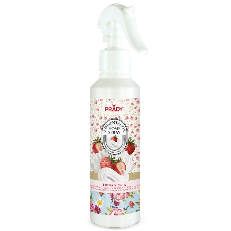 AMBIENTADOR HOME SPRAY FRESA Y NATA 220 ML (PRADY)