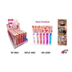 BRILLO GEL PURPURINA SOMBRAS Y CUERPO REF: 8084A (YES LOVE)