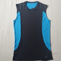 CAMISETA TIRANTES NEGRO Y AZUL