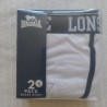 CALZONCILLO LONSDALE BOXER WHITE/BLACK (PACK 2 UN.)