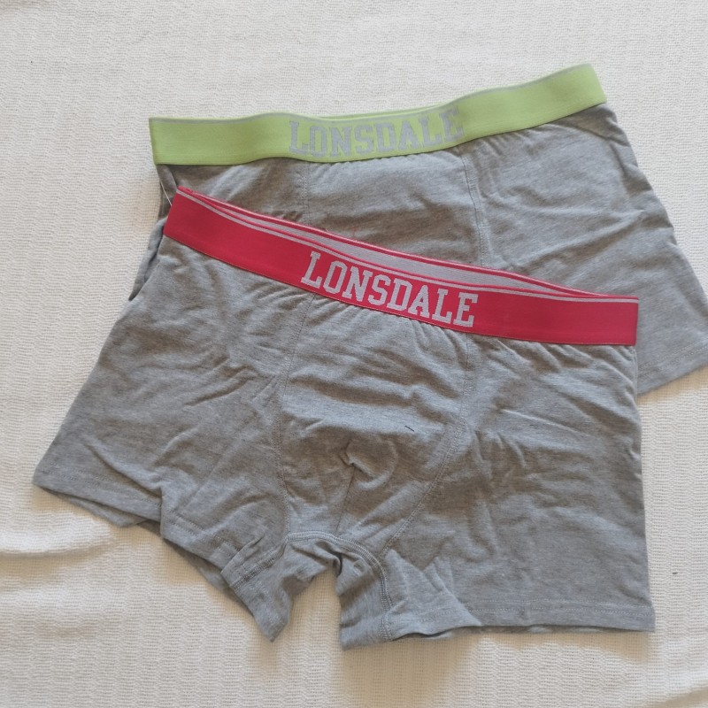 CALZONCILLO LONSDALE BOXER MEDIUM GREY (PACK 2 UN.)