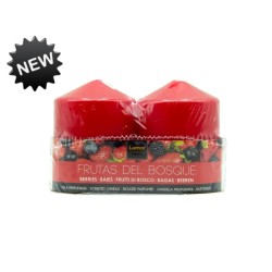 VELA PERFUMADA FRUTAS DEL BOSQUE X2 (LUMAR)