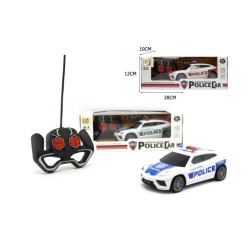 COCHE POLICIA RADIO CONTROL 10X12X28 CM