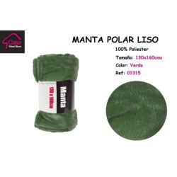 MANTA POLAR LISA VERDE...