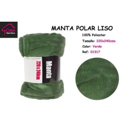 MANTA POLAR LISA VERDE...