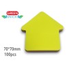 NOTAS FORMA DE CASA 70X70 MM 100 UN. (GREEN WICH)