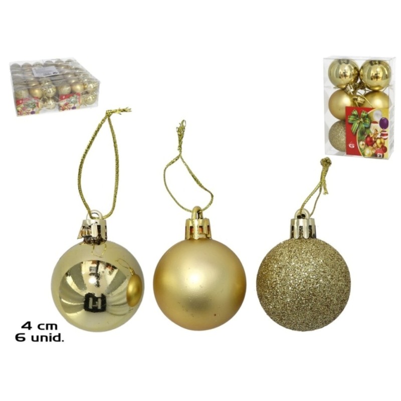 BOLAS DE NAVIDAD ORO 6X4CM REF: KX-S006-G