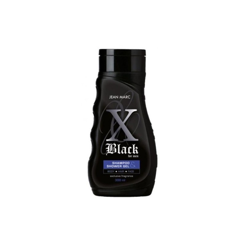 GEL DE DUCHA Y CHAMPU X BLACK FOR MEN 300 ML (JEAN MARC)