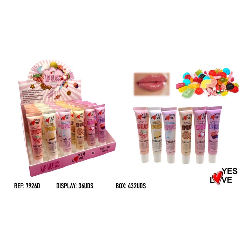 BRILLO DE LABIOS HIDRATANTE DULCES MIX TUBO REF: 7926D (YES LOVE)