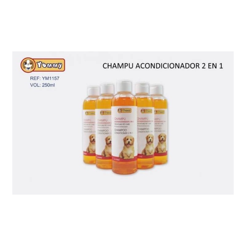 CHAMPU PARA PERROS 2 EN 1 250 ML (YOMMY)