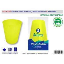 VASO DE SIDRA AMARILLO 600...