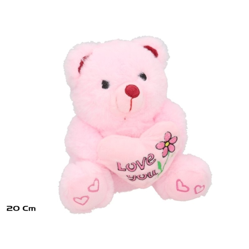 OSITO CORAZON DULCE 20 CM (VARIOS)