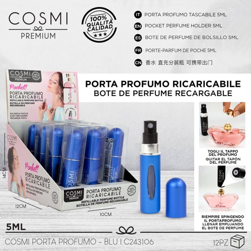 PERFUMADOR DE BOLSILLO 5 ML AZUL (COSMI)