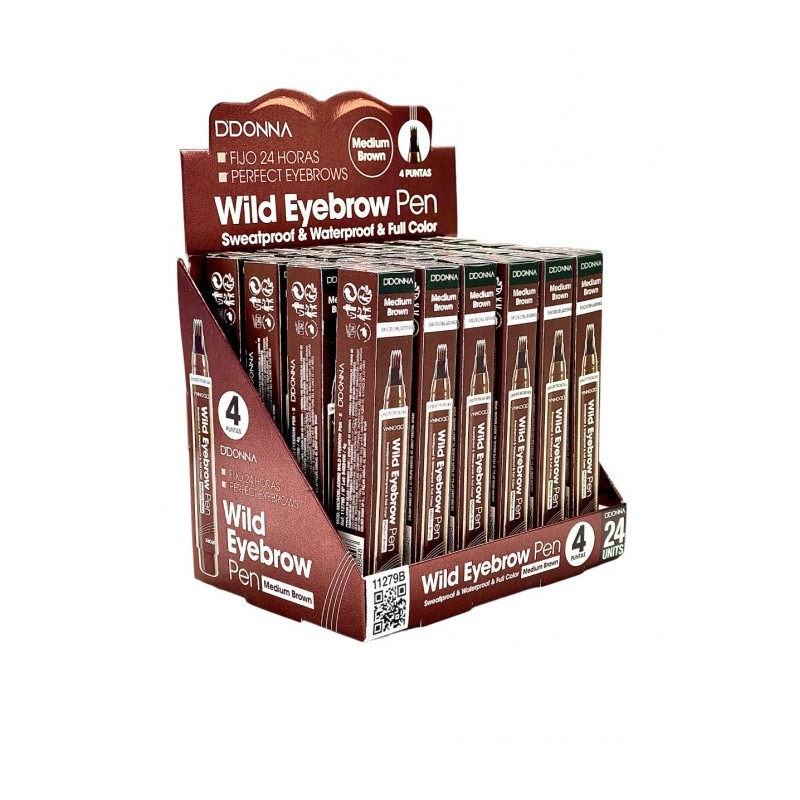 MICROBLADING WILD EYEBROW PEN MEDIUM BROWN B REF: 11279B (D'DONNA) PACK 24