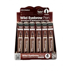 MICROBLADING WILD EYEBROW PEN MEDIUM BROWN B REF: 11279B (D'DONNA) PACK 24